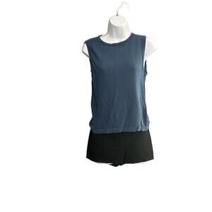 360SWEATER Italian Yarn Sleeveless Top 100% Linen Size Small